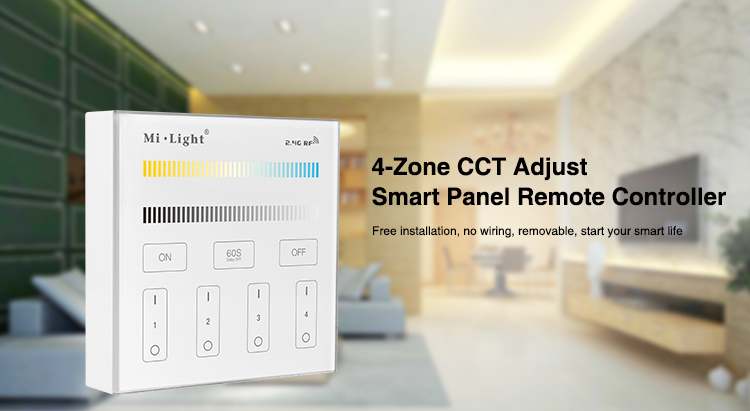 4-Zone CCT Adjust Smart Panel Remote Controller - B2